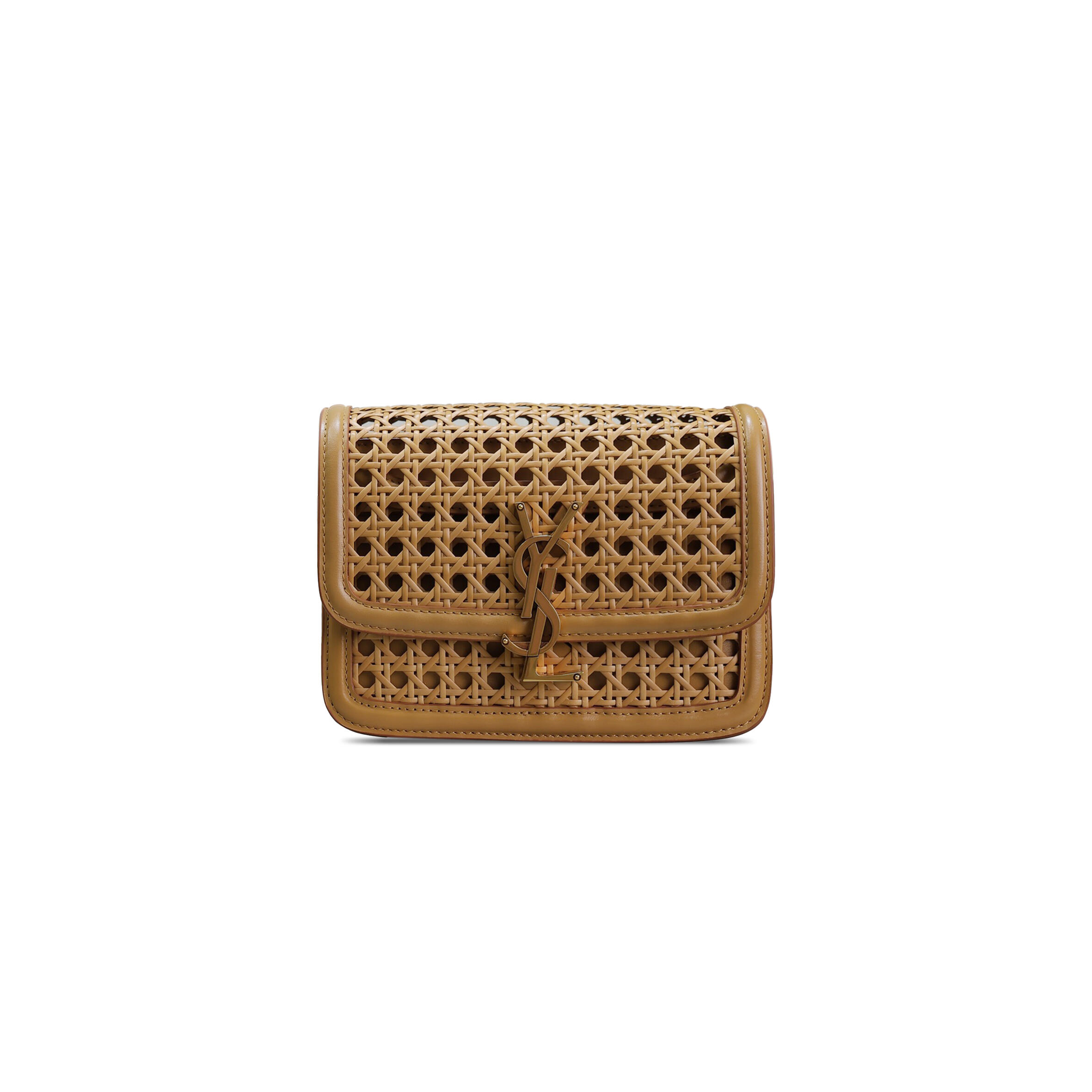 Y*L solferino small satchel in wicker and leather 634306 (19*13*5cm)